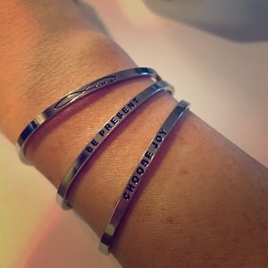 Mantra Band Set of 3 Bangle Bracelets